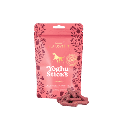 Produktbild der Yoghu-Sticks mit Beeren im Beutel von LILA LOVES IT