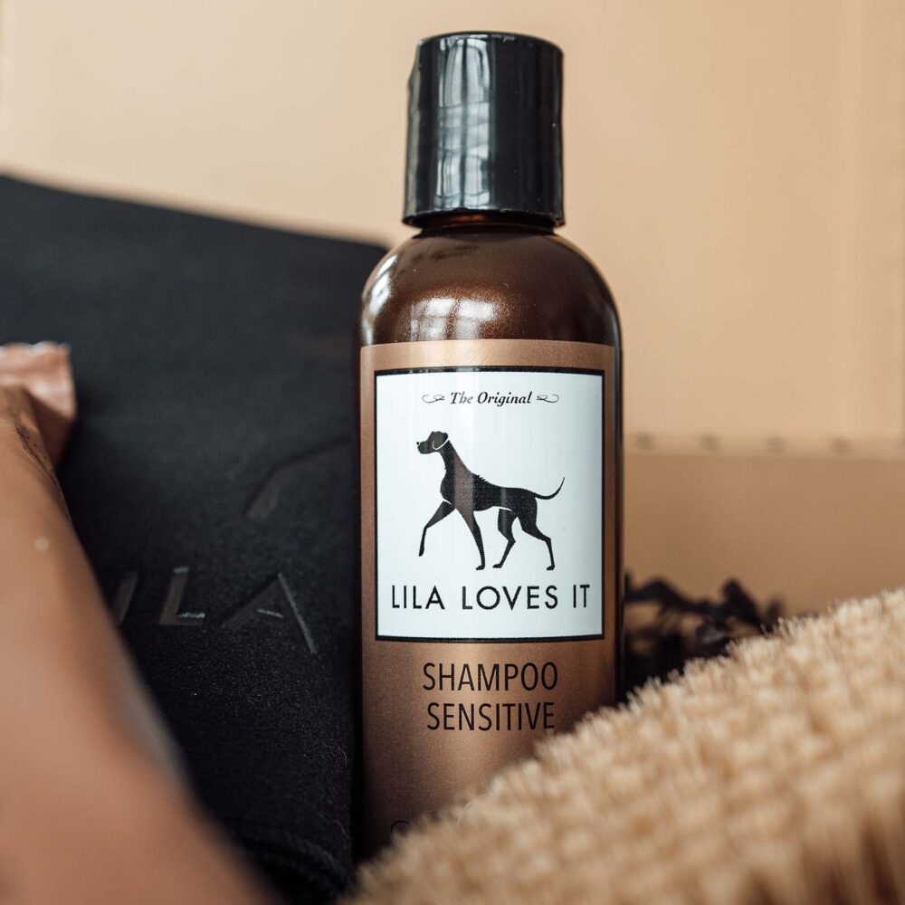 Geschenkbox für Welpen mit Shampoo von lila loves it